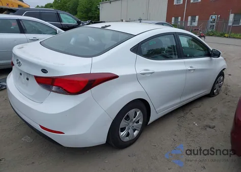 2016 Hyundai Elantra Se from USA, damaged, VIN 5NPDH4AE1GH742724